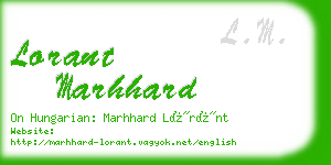 lorant marhhard business card